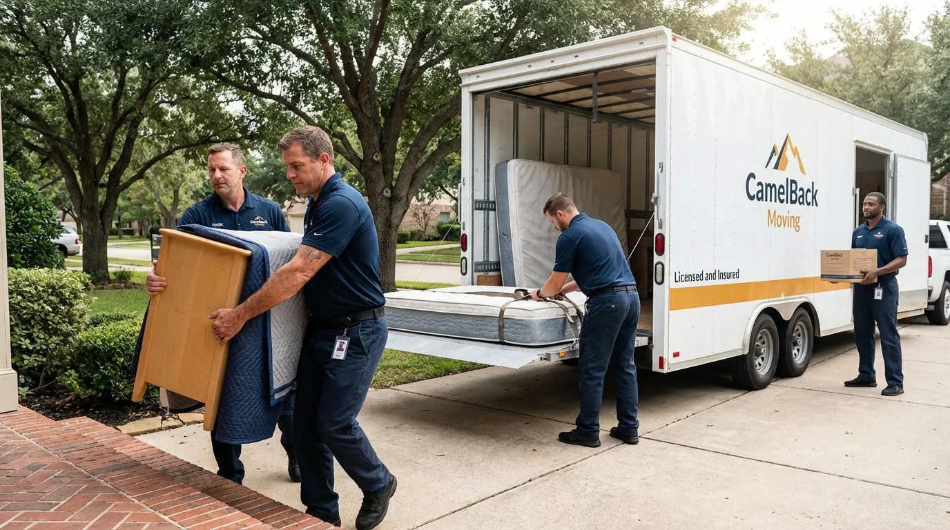 Crew loading residential truck for cross-state move from Duquesne, PA